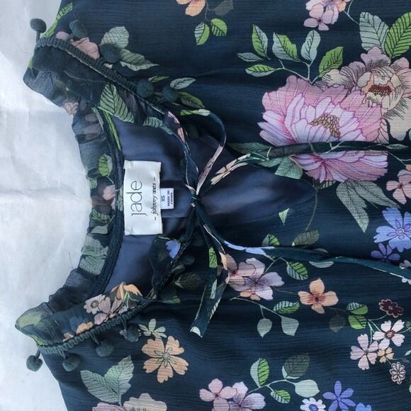 Johnny Was Jade Silk Wynonna Floral Top xs - Picture 3 of 8